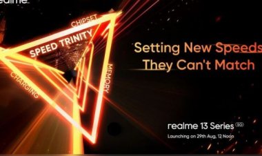 पावरफुल चिपसेट और बेजोड़ स्पीड के साथ 29 अगस्त को लॉन्च होगा रियलमी 13 सीरीज 5जी