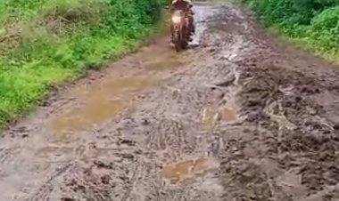 बाकड़ी से हिवरा फाटा तक रोड खराब:ग्रामीण बोले- हर बार जनप्रतिनिधियों से सिर्फ मिलता है आश्वासन