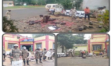 पुलिस बल समनापुर आगामी त्योहारों को लेकर अपनी व्यवस्था दुरुस्त कर तैयार