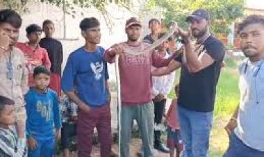 सरकारी स्कूल में निकला 6 फीट लंबा सांप:सर्प मित्र ने किया रेस्क्यू, कहा- मेंढक खाकर हेड मास्टर के कक्ष में फरमा रहा था आराम