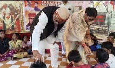 कांग्रेस ने उपवास के साथ किया कन्या पूजन:शहर अध्यक्ष बोले: बालिकाओं पर हो रहे अत्याचार को रोकने में विफल रही बीजेपी सरकार