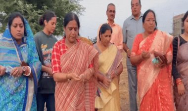 रीवा में महिला कांग्रेस ने किया शुद्धीकरण:आज से धरना-प्रदर्शन शुरू; गैंगरेप की घटना को लेकर सरकार को घेरने की तैयारी