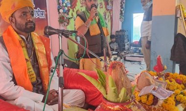 श्री हनुमंत कथा में पंडित दिलीप व्यास ने कहा:धार्मिक कर्म, यज्ञ और दान का फल अवश्य मिलता है; कुमावत धर्मशाला में कथा का आयोजन हो रहा