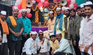 इंदौर से धुलिया पहुंचे सांई भक्त, हुआ स्वागत-सत्कार:मार्ग में जरूरतमंद लोगों को ऊनी वस्त्र वितरण सहित कर रहे कई सेवा कार्य