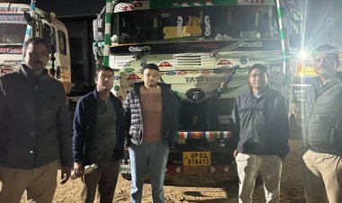 निवाड़ी में बिना दस्तावेज गिट्टी से भरा ट्रक जब्त:निवाड़ी कलेक्टर के निर्देश पर चला विशेष अभियान; आगे भी जारी रहेगी कार्रवाई