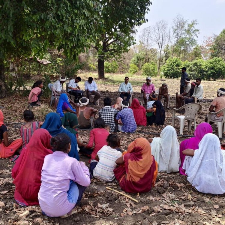 कट्ठीवाड़ा में नई ग्राम सभा का गठन:उडनचापरी फलिया से लौंगसिंह मसानिया अध्यक्ष बने, गांव का नक्शा तैयार किया
