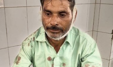 शिवपुरी में बस स्टाफ ने युवक को पीटा:हॉकी स्टिक से सिर फोड़ा, सीसीटीवी कैमरे की जांच कर कार्रवाई की मांग