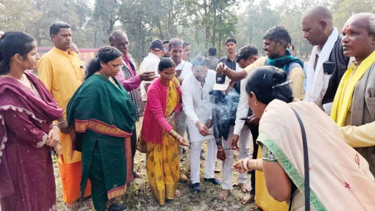 विधायक ने भीरागांव में किया हाई स्कूल भवन निर्माण का भूमिपूजन