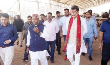 राष्ट्रपति का बस्तर प्रवास, लालबाग मैदान में युद्धस्तर पर तैयारियां